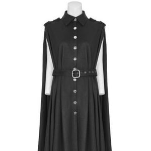 Punk Rave Black Gothic Two Wear Long Military Unif